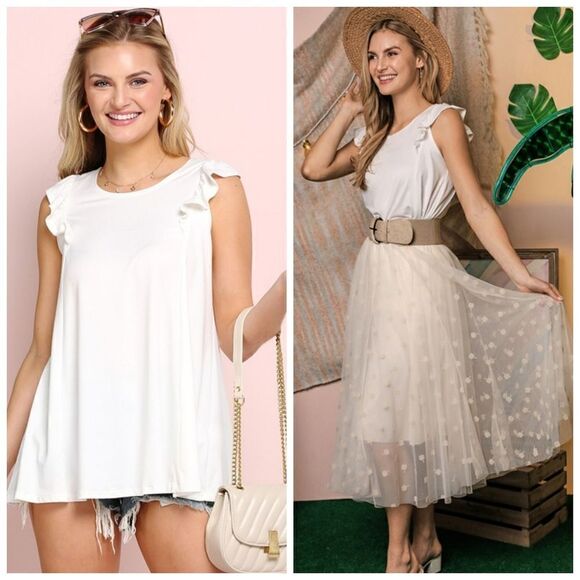 Ruffled tank top - Picture 1 of 6